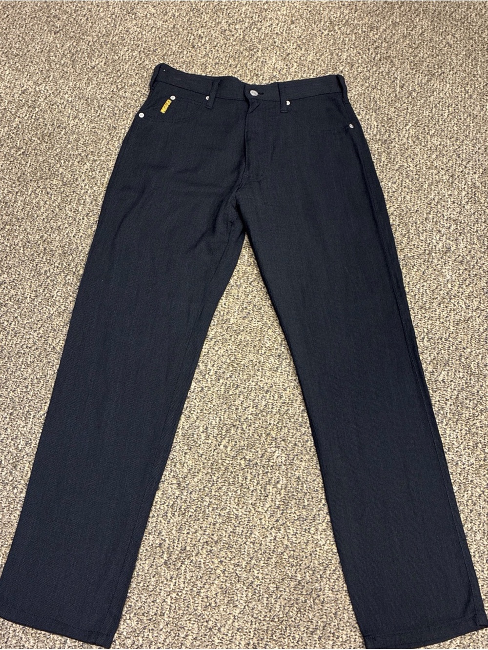 Vintage Armani Jeans Black Men's Straight-Leg Jeans lightweight